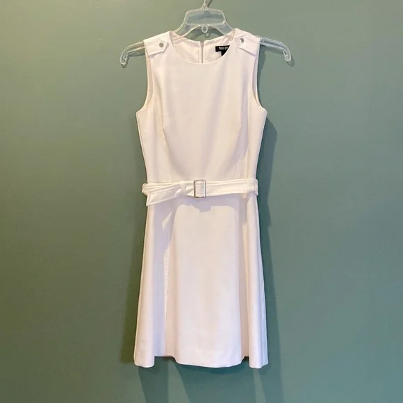 WHBM Belted Fit-And-Flare Dress - Picture 2 of 11